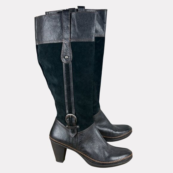 Naturalizer Dandy Leather Heeled Boots Womens 12 Black N5 Comfort - Picture 3 of 8